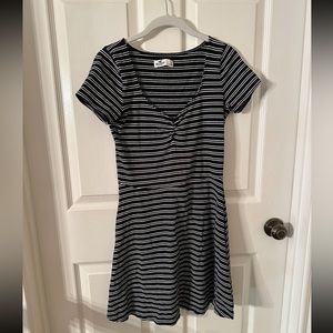 Hollister Cotton Striped Black and White Dress, Size Small